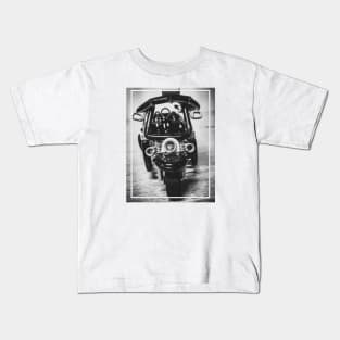 Thailand Black and White Tuk Tuk Kids T-Shirt